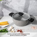Emsan Fortis Granit 12 Parça Tencere Seti Gri