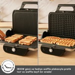 Emsan Future Combo Tost Makinesi Ekstra Waffle Plaka Hediyeli Silver