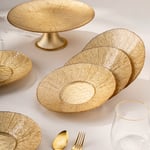 Emsan Golden 7 Parça Cam Pasta / Tatlı Seti