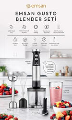 Emsan Gusto 3in1 Blender Seti Inox 1200W