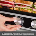 Emsan Nova Grill Led Işıklı 6 Dilim Kapasiteli Inox Gövdeli Zaman Ayarlı Izgara ve Tost Makinesi 2000W