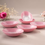 Emsan Pastel 6 Parça Cam Gondol 12 cm Pembe