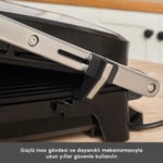 Emsan Press 4 Dilim Kapasiteli Izgara ve Tost Makinesi Inox 2000W