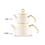 Emsan Retro Emaye  Midi Çaydanlık Takımı 1,1L & 2,3L