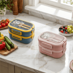 Emsan Smile Life Çift Katlı Lunch Box Mavi