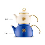 Emsan Solemar Emaye Midi Çaydanlık Takımı 1,1L & 2,3L