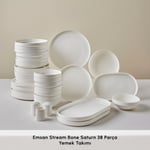 Emsan Stream Bone Saturn 38 Parça 8 Kişilik Yemek Takımı