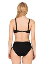 Endeep Kadın Fiyonk Detaylı Siyah Büyük Beden Bikini Takımı
