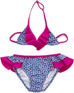 Endeep Kız Çocuk Desenli Üçgen Bikini Takımı