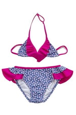 Endeep Kız Çocuk Desenli Üçgen Bikini Takımı