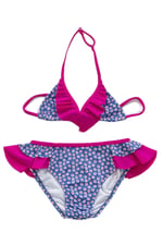 Endeep Kız Çocuk Desenli Üçgen Bikini Takımı