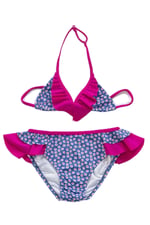 Endeep Kız Çocuk Desenli Üçgen Bikini Takımı