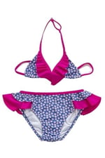Endeep Kız Çocuk Desenli Üçgen Bikini Takımı