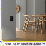 ENERLITES Dekoratör Işık Anahtarı veya Priz Çıkışı Duvar Plakası, Parlak Yüzey, Büyük Boy 1-Takım 14 cm x 8,89 cm, Kırılmaz Polikarbonat Termoplastik, UL Listeli, 8831O-BK-10 ADET, Siyah, 10'lu paket