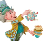 ENESCO Disney Traditions by Jim Shore Alice Harikalar Diyarında Dekoratif Figür, Çılgın Şapkacı, 12 cm, Çok Renkli