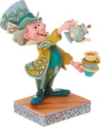 ENESCO Disney Traditions by Jim Shore Alice Harikalar Diyarında Dekoratif Figür, Çılgın Şapkacı, 12 cm, Çok Renkli
