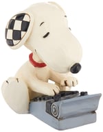 Enesco Jim Shore Peanuts Snoopy Yazma Minyatür Heykelcik, 7,5 cm, Çok Renkli