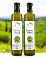 Enginar Sirkesi Yüksek Vitamin ve Antioksidan Doğal Fermantasyon - Artichoke Vinegar (500 ml x2 Adet, Enginar)