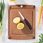 Epicurean 505-120903002 Hepsi Bir Arada Kesme Tahtası Kaymaz Ayaklı ve Meyve Yivli, Kompozit, Hindistan Cevizi/Kahverengi - Seçenekler: 25.4U x 17.8G cm, 29.2U x 22.9G cm, 36.8U x 28.6G cm...