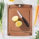 Epicurean 505-120903002 Hepsi Bir Arada Kesme Tahtası Kaymaz Ayaklı ve Meyve Yivli, Kompozit, Hindistan Cevizi/Kahverengi - Seçenekler: 25.4U x 17.8G cm, 29.2U x 22.9G cm, 36.8U x 28.6G cm...