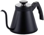 Epinox Barista İbrik Coffee Pot Kettle 1200 ML- Filtre Kahve Demliği Siyah Renk Paslanmaz Çelik