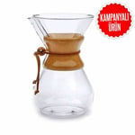 Epinox Cam Dripper Ekipmanı - Kahve Demleme Aleti - Cam Kahve Demleme - 800 ml - 6 cup