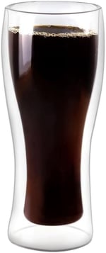 Epinox Çift Cidarlı İki Katmanlı Çift Camlı Bardak, Kupa - Cappucino Latte Kahve Bardağı - Borosilikat Cam - Yalıtımlı, 350 ml