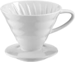 Epinox Seramik Kahve Dripper - Porselen Demleyici - No: 2 - Beyaz (Hario V60 Benzeri)