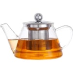 Epinox V Model Süzgeçli Cam Demlik -çayvebitki Çayı Tea Pot 500 ml