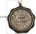 Epoksi Kolye Ucu Kemer Desen Antik Sarı (5 ADET)