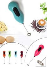 Er-Ev Mavi Mini Mikser Kahve Süt Köpürtücü Karıştırıcı Cappucino Mixer Pilli Çırpıcı