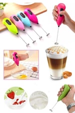 Er-Ev Mini Mikser Kahve Süt Köpürtücü Karıştırıcı Cappucino Mixer Pilli Çırpıcı