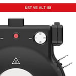 ERATEC - Pizza fırını, SET-PM-27. 400°C'ye kadar sıcaklık, 5 pişirme kademesi, pizza 4 dakika hazır, aksesuarlar dahil: 32 cm ateşe dayanıklı taş plaka, XXL tava eklentisi, pizza küreği, pizza kesici.