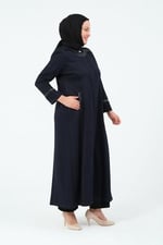 ERÇİL KADIN BÜYÜK BEDEN MAYA KUMAŞ TESETTÜR MEVSİMLİK ANNE FERACE