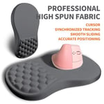 Ergonomik Eklem Bilek Desteği Mouse Pad Hafızalı Köpük Yastık Masaj Yumruğu, Karpal Tünel Ağrı kesici Mousepad Bilek Dinlenme için Eğim Tasarımı, 30 x 20 cm, DimGray