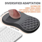 Ergonomik Eklem Bilek Desteği Mouse Pad Hafızalı Köpük Yastık Masaj Yumruğu, Karpal Tünel Ağrı kesici Mousepad Bilek Dinlenme için Eğim Tasarımı, 30 x 20 cm, DimGray