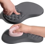 Ergonomik Eklem Bilek Desteği Mouse Pad Hafızalı Köpük Yastık Masaj Yumruğu, Karpal Tünel Ağrı kesici Mousepad Bilek Dinlenme için Eğim Tasarımı, 30 x 20 cm, DimGray