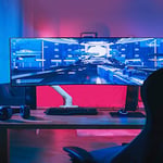 ERGOTRON Beyaz HD mafsallı HX monitör kolu, 49 inçe kadar ultra geniş kavisli monitörler için patentli CF teknolojisine sahip masa tutucu, 29,2 cm yükseklik ayarı, VESA, 10 yıl garanti