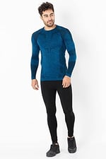 Erkek Active Sportive Uzun Kollu Dikişsiz Spor Tişört