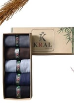 Erkek Bambu Düz Uzun Klasik Yazlık Dikişsiz Çorap 5'li Premium Set 40-44