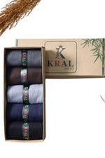 Erkek Bambu Düz Uzun Klasik Yazlık Dikişsiz Çorap 5'li Premium Set 40-44