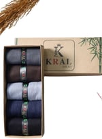 Erkek Bambu Düz Uzun Klasik Yazlık Dikişsiz Çorap 5'li Premium Set 40-44