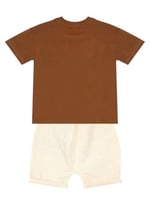 Erkek Bebek Çocuk Müslin Şort T-shirt Takım