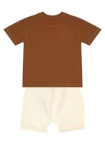 Erkek Bebek Çocuk Müslin Şort T-shirt Takım