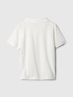 Erkek Bebek Gap Logo Polo Yaka T-Shirt Krem