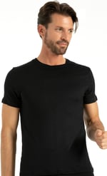 Erkek Beyaz Sıfır Yaka Kısa Kollu Bambu T-Shirt Atlet (Beyaz / 2XL)