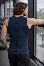 Erkek Breathable Mesh Dikişsiz Spor Atlet