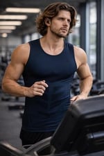 Erkek Breathable Mesh Dikişsiz Spor Atlet