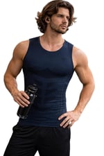 Erkek Breathable Mesh Dikişsiz Spor Atlet
