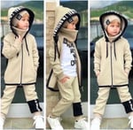 Erkek Çocuk Alt Üst Takım 5'li Set Bej 7-8 Yaş